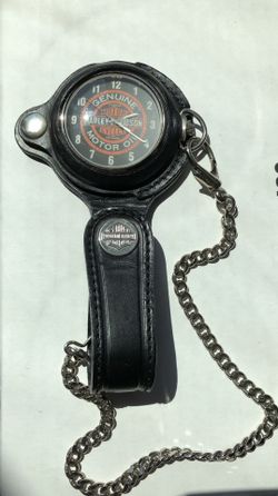 Harley Davidson Swiss Watch with Black Leather Belt Loop Case