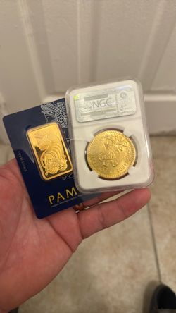 Mexican coin / and bar