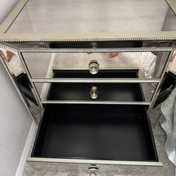 Z Gallerie Mirrored Nightstand 