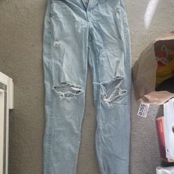 American Eagle Strigid Ripped Straight Leg Jeans