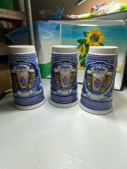 Vtg old style beer steins. $10 each