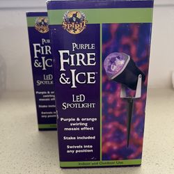 Halloween Spirit Purple  Fire & Ice LED Spotlight