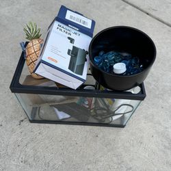 Fish Tank With Pump And Accessories