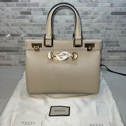 GUCCI Zumi Top Handle Bag Leather Small