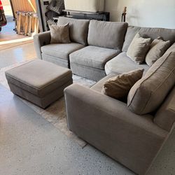 Pottery Barn Power Reclining Sectional with Ottoman ($5k+ New)
