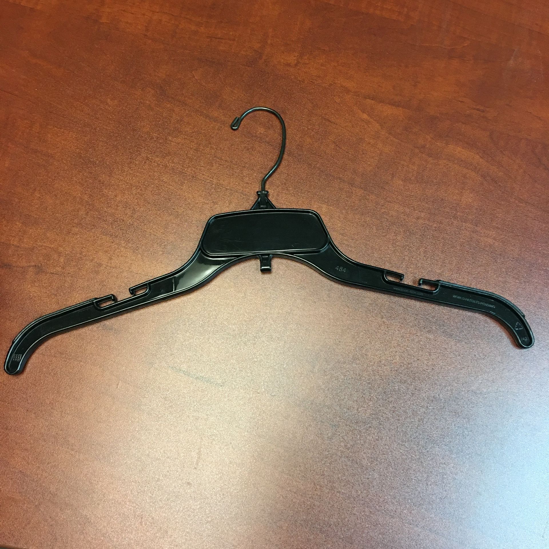 Clothes Hanger Break Resistant Black Plastic Top Hanger Dress