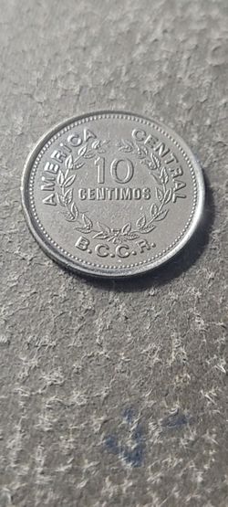 1979 Costa Rica 10 Centimos Coin BCCR