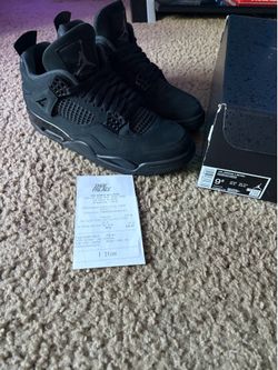 Jordan 4 Blackcats (9.5 men’s) in brand new condition with receipt