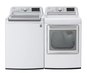 LG 7.3 Cu. Ft. Vented Gas Dryer and 5.5 cu. ft. Top Load Washer combo