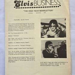Elvis Presley- Elvis Business "The High Tech Newsletter"