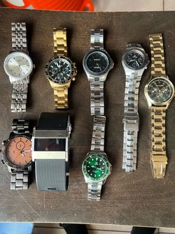 Mixed Lot of 8 Assorted  Men’s Watches