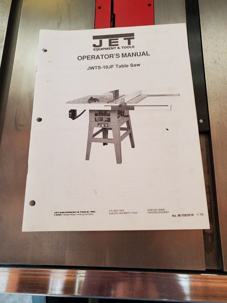 Jet 10" Contractor Table Saw