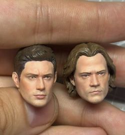 1/12 Super natural Dean & Sam Winchester Custom Painted Head Sculpt