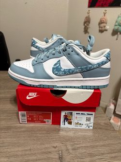 Size 9W / 7.5M - Nike Dunk Low Essential Paisley Pack Worn Blue White