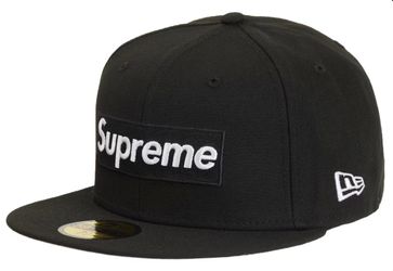 SUPREME X MLB Box Logo New Era Cap Black Chicago Sox size 7 1/4