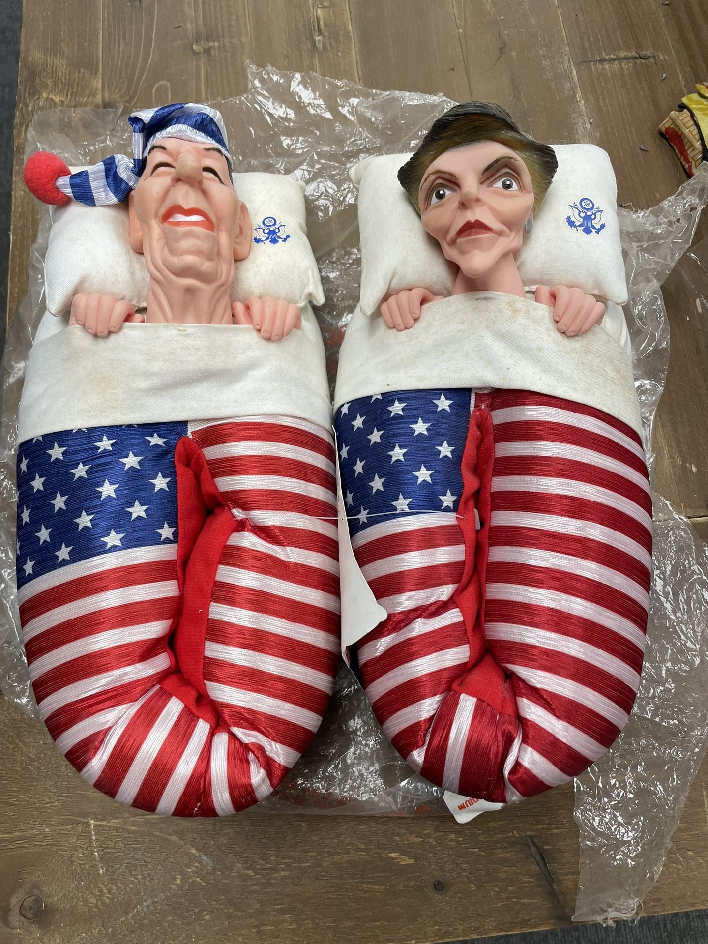 Ronald And Nancy Reagan Slippers