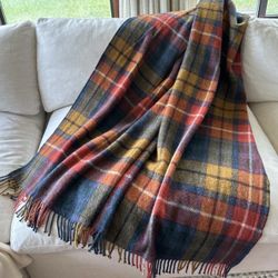 Highland Tweeds All Wool Tartan Plaid  Throw Blanket, 59x71