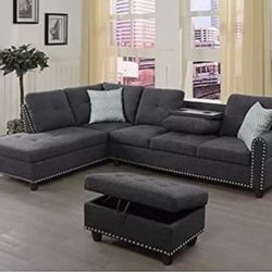 New Sectional And Ottoman 