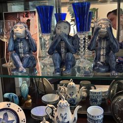 See No Eaval Hear No Eaval Speak No Eavel  Chinese Vintage Monkeys. 