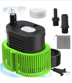 SUBMERSIBLE WATER PUMP 850GPH  AND 25-FOOT POWER CORD AND 3 ADAPTERS 
