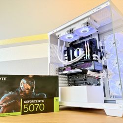 Gaming PC Custom Built by AREA-51✅🕹Full White RGB Set,Intel i7/32GB RAM/2TB🖥1 Yr Wrnty‼️ RTX 5070 GPU💥 $0 Down Finance Available