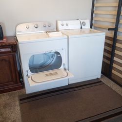 White Whirlpool  Dryer and White Roper (By Whirlpool) Washer
