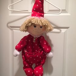 Elf Christmas Stocking - polka dot outfit