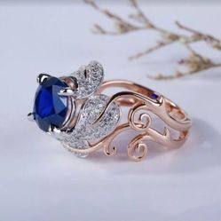 Beautiful Blue Floral Ring