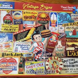 White Mountain Vintage Signs 1000 Piece Puzzle