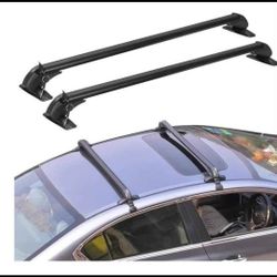*43inch Universal Car Roof Rack, Anti-Theft Lock, Aluminum Rack Cross Bars, Adjustable Window Frame*