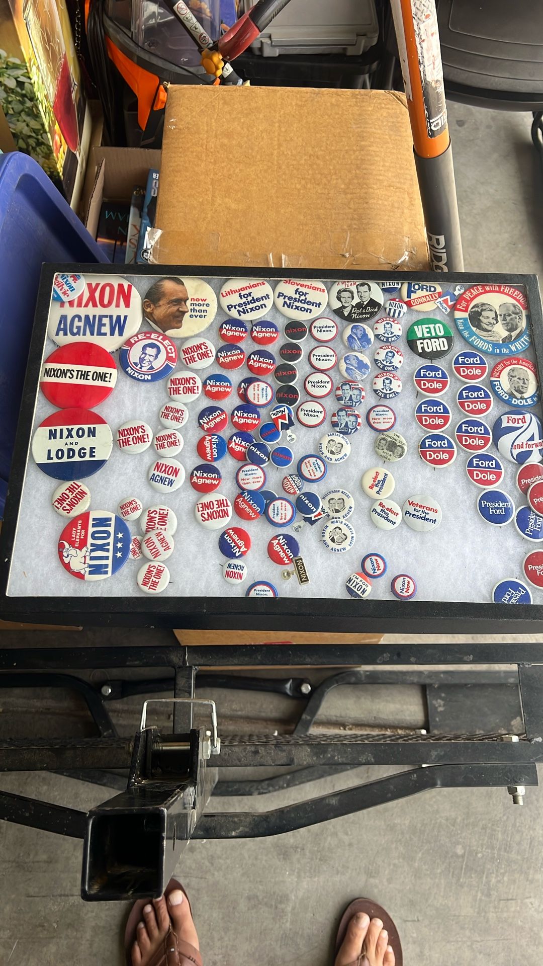 Vintage President Pinback Buttons With Case