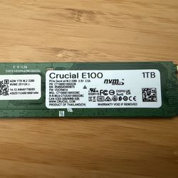 Crucial E100 1TB NVMe M.2 SSD, New Pull, Never Used