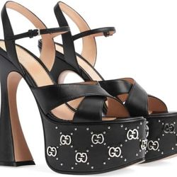 Gucci platform studded heels