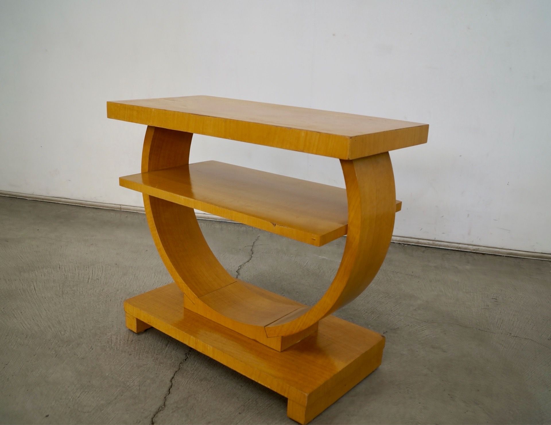 1930โs Art Deco Brown Saltman Side Table