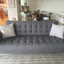2pc Set Mid-Century Modern Sofa + Loveseat