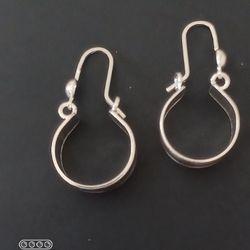 Sterling Silver Unique Hoop Earrings