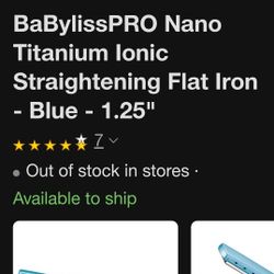 Baby Bliss Pro Titanium Ionic Straightening Flat Iron