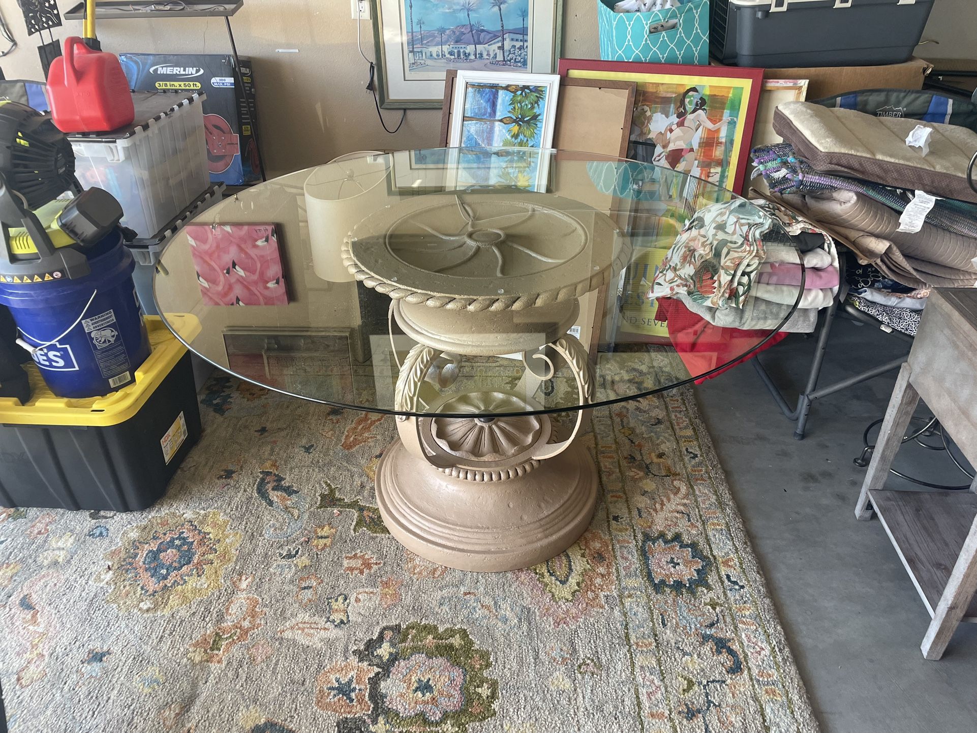 Glass Top Dining Table