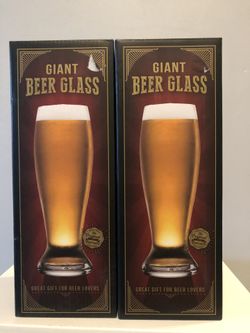 $20 for this 2bottles of Beer Giant Glass good for a gift it’s all brand new and pick up Gahanna
