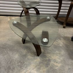 Glass Coffee Table And End Table . Glasses Needs Cleaning Only 