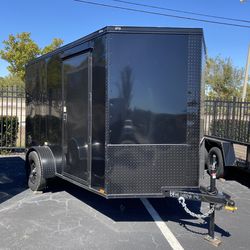**NEW 2026 Black Poly Core Enclosed Utility/Cargo Trailer 6x10 — Sleek, Strong & Ready to Haul**