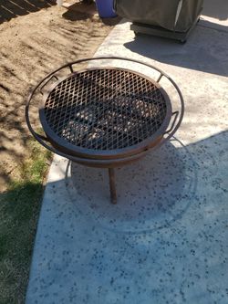 heavy steel bbq and fire pit