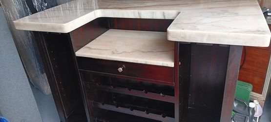 Patio Bar Marble Top Excellent Condition