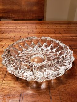 Vintage Diamond Cut Glass ashtray