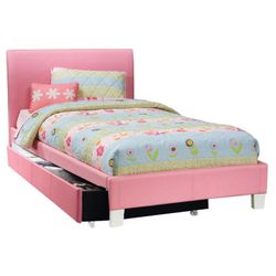 Hot Pink Trundle Twin Bed