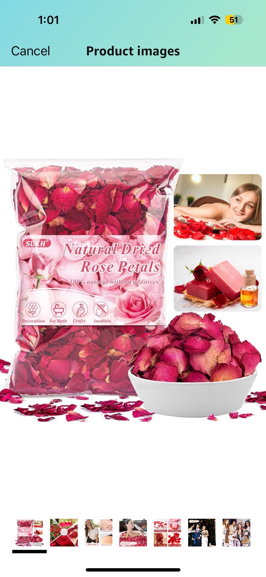 Real Dried Red Rose Petals