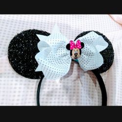 Minnie Mouse Ears With Bow -deadema Orejas De Minnie Mouse