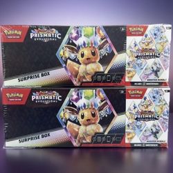 Pokémon Prismatic Evolutions Sealed Lot - 2 Surprise Boxes & 2 Booster Bundles