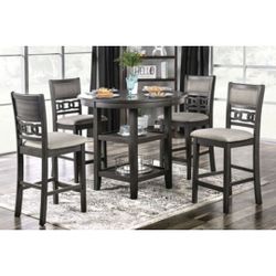 Gray Counter Height Dining Table Set 