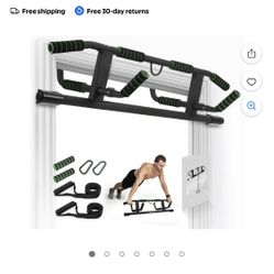 Brand-New 2025 Multi-Grip Pull-Up Bar w/ Smart Larger Hooks – 440 lb Cap, Patent Design